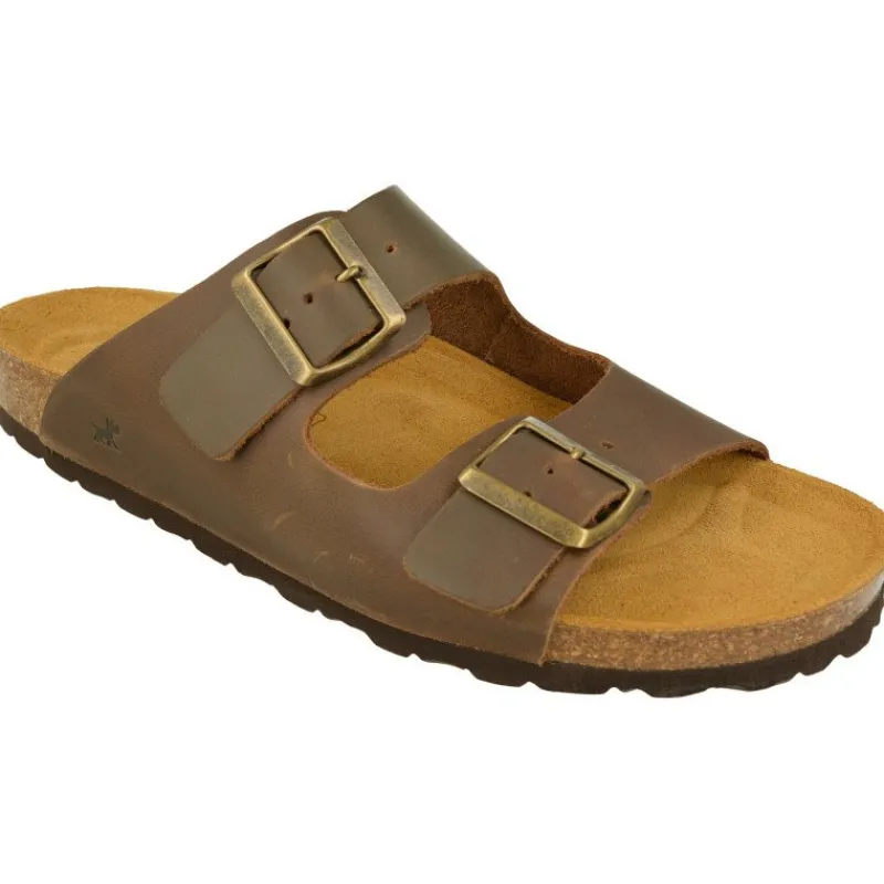 Garzon Zuecos|Bio Pinky De Con Doble Hevilla En Piel Nobuck Y Planta Anatomica Con Piso Microporoso Marron