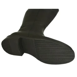 PieSanto Botas|Bota Alta De Con Cana De Ancho Especial 47 Cm De Pala Lisa Y Elastico En Cana. Piso De Goma Y Tacon De Suela Con Planta Negro