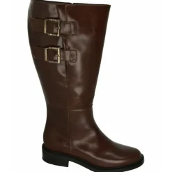 PieSanto Botas Cana Ancha|Bota Alta De De Cana Extra Ancha 48Cm Hebillas En Cana Y Piso De Bloque Goma Tacon Con Planta De Descanso