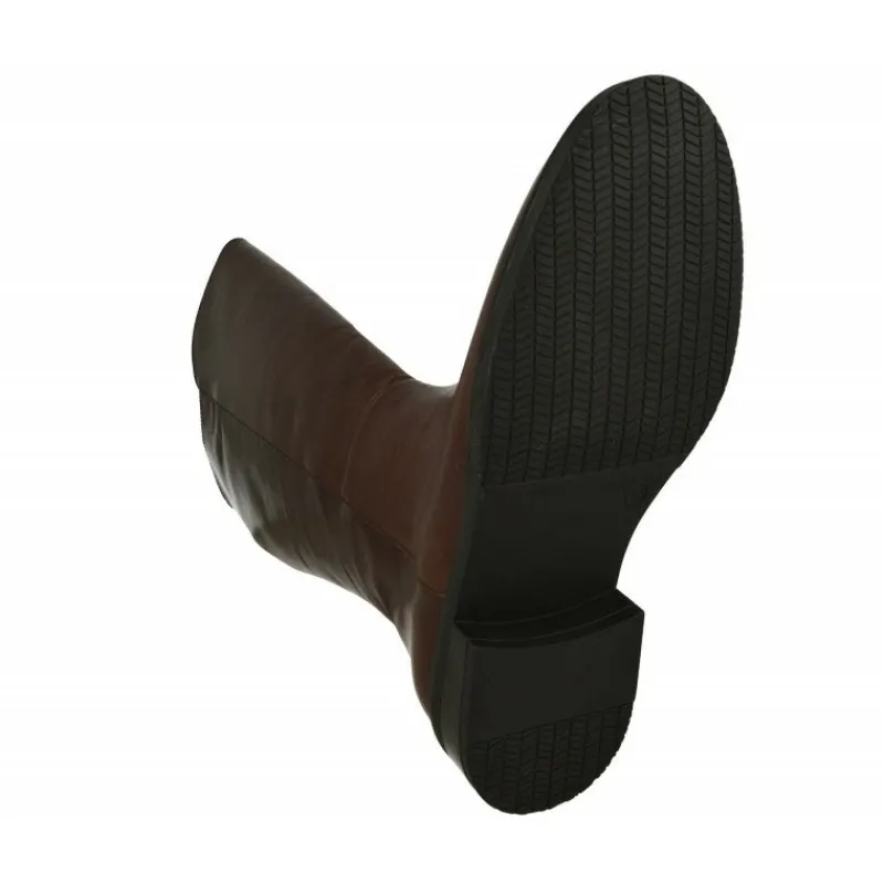 PieSanto Botas Cana Ancha|Bota Alta De De Cana Intermedia Con Piso De Bloque Tacon De Goma, Planta De Descanso Extraible Y Elastico En Cana