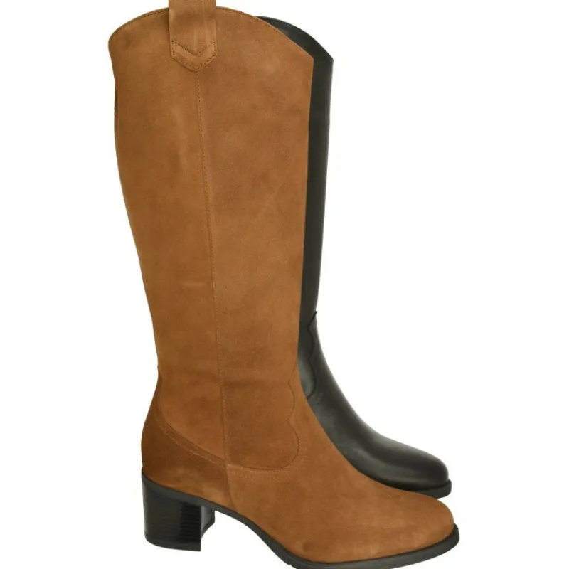 PieSanto Botas|Bota Alta De Estilo Texano Con Tacon De Suela Y Horma De Ancho Especial Con Piso De Goma Con Cerco