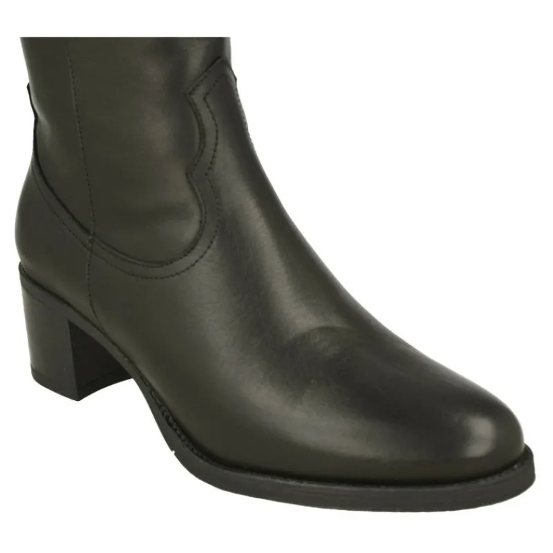 PieSanto Botas|Bota Alta De Estilo Texano Con Tacon De Suela Y Horma De Ancho Especial Con Piso De Goma Con Cerco