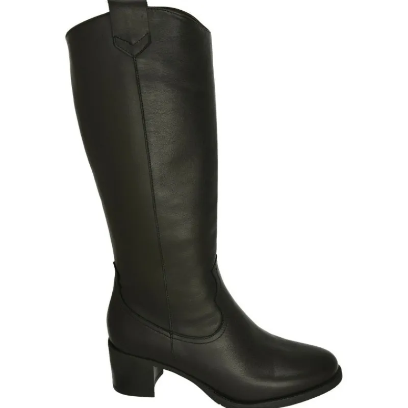 PieSanto Botas|Bota Alta De Estilo Texano Con Tacon De Suela Y Horma De Ancho Especial Con Piso De Goma Con Cerco