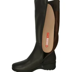 PieSanto Botas|Bota De Con Hebillas En Cana Y Ancho Medio De Gemelo, Piso De Caucho Y Planta De Descanso Movible Negro