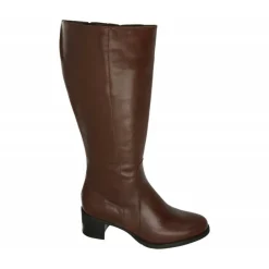 PieSanto Botas|Bota De De Cana Y Pala Lisa Con Ancho De Pierna Intermedio De 41 Cm, Tacon De Base Ancha Y Planta Extraible
