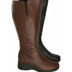 PieSanto Botas Cana Ancha|Bota De De Pala Lisa Con Cuna Alta De Poliuretano Aligerada Con Forro De Bamara Y Cana De Ancho Especial 43Cm