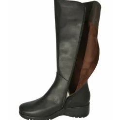 PieSanto Botas Cana Ancha|Bota De De Pala Lisa Con Cuna Alta De Poliuretano Aligerada Con Forro De Bamara Y Cana De Ancho Especial 43Cm