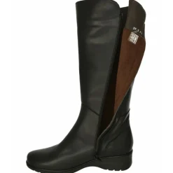 PieSanto Botas|Bota De De Pala Lisa Con Velcro En Cana De 44 Cm De Contorno, Planta Extraible Y Piso De Caucho Negro