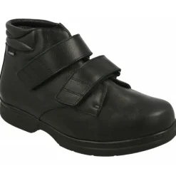 Calzamedi Botines|Bota Velcro De En Ancho 14 Para Pies Sensibles Con Planta De Descanso Movible Y Cuna De Goma Negro