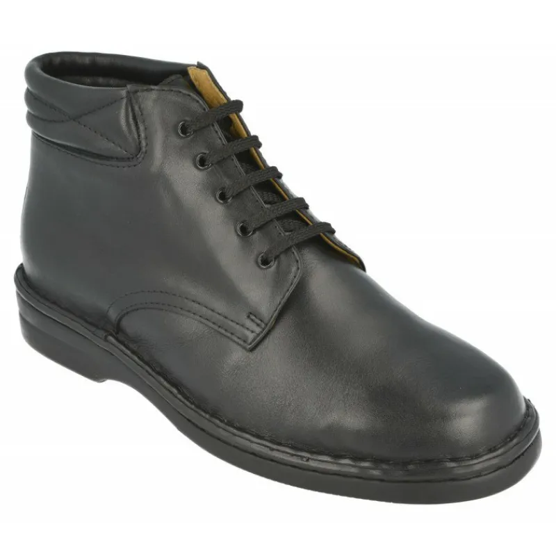 Calzamedi Botines|Botin Cordones De En Ancho 13 Especial Plantillas Y Pies Sensibles Con Piso De Amortiguacion De Negro