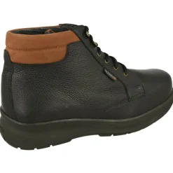 Calzamedi Botines|Botin De Cordones De En Pala Lisa Con Horma De Ancho 13, Piso De Cuna De Poliuretano Y Planta Extraible Negro