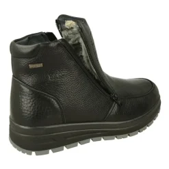 G Comfort Botines|Botin De Con Doble Cremallera Lateral Y Forro De Lana En Piel Impermeable Y Piso De Caucho Con Planta Extraible Negro