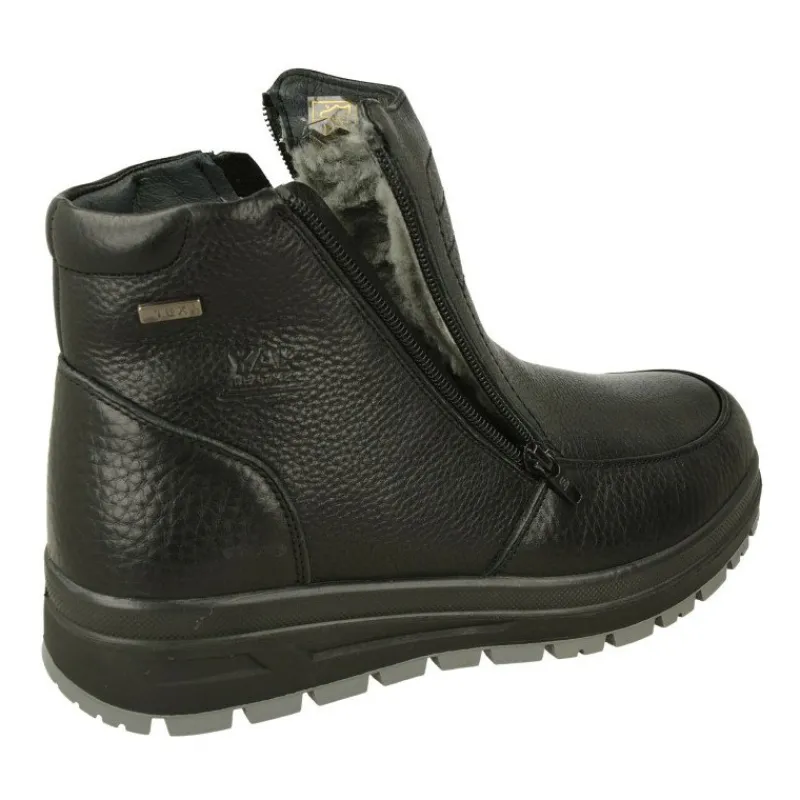 G Comfort Botines|Botin De Con Doble Cremallera Lateral Y Forro De Lana En Piel Impermeable Y Piso De Caucho Con Planta Extraible Negro