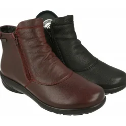 G Comfort Botines|Botin De De Piel Lisa Impermeable Con Doble Cremallera, Planta De Descanso Extraible Y Piso De Poliuretano