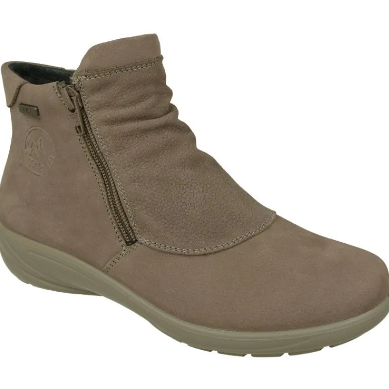 G Comfort Botines|Botin De De Piel Lisa Impermeable Con Doble Cremallera, Planta De Descanso Extraible Y Piso De Poliuretano