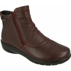 G Comfort Botines|Botin De De Piel Lisa Impermeable Con Doble Cremallera, Planta De Descanso Extraible Y Piso De Poliuretano