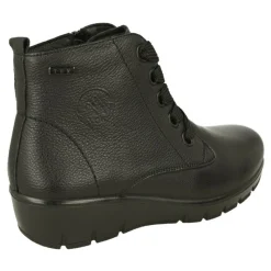 G Comfort Botines|Botin De En Pala Lisa Impermeable Con Horma Ancho 13, Piso De Cuna Amortiguada Y Planta Anatomica Extraible Negro