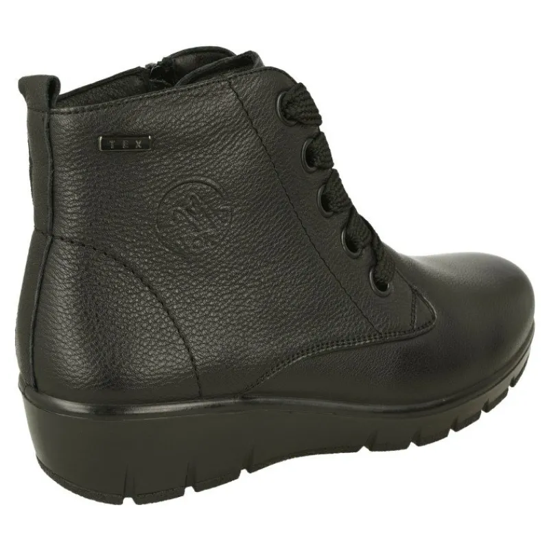 G Comfort Botines|Botin De En Pala Lisa Impermeable Con Horma Ancho 13, Piso De Cuna Amortiguada Y Planta Anatomica Extraible Negro