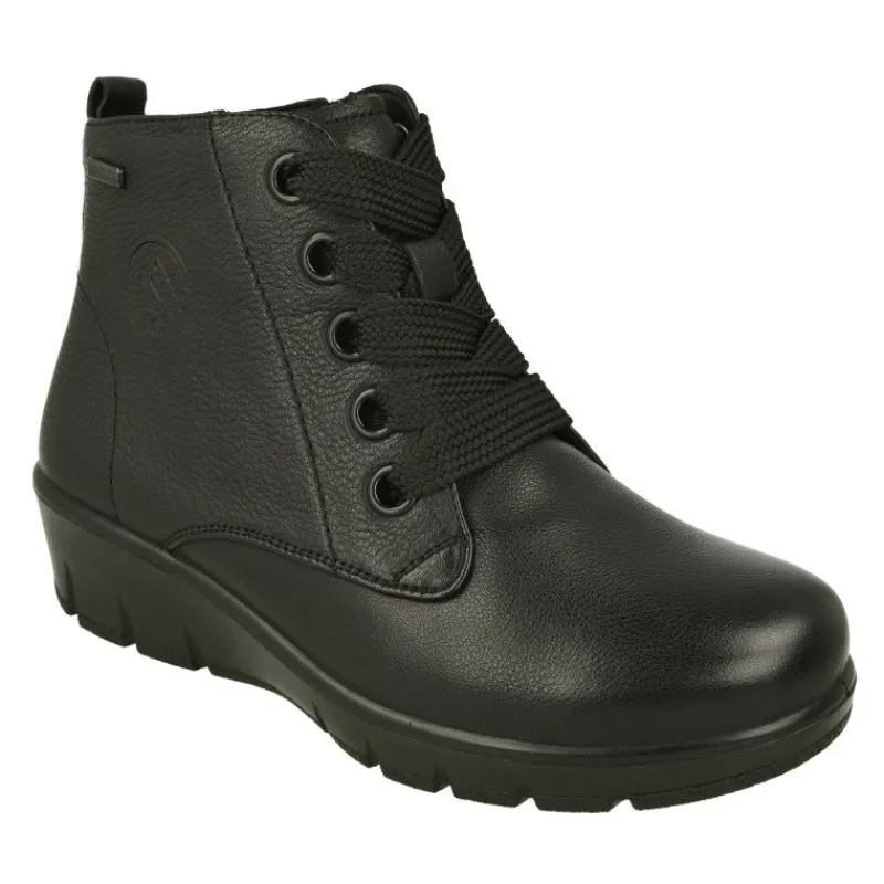G Comfort Botines|Botin De En Pala Lisa Impermeable Con Horma Ancho 13, Piso De Cuna Amortiguada Y Planta Anatomica Extraible Negro