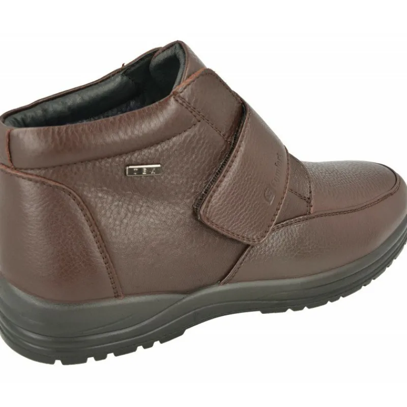 G Comfort Botines|Botin De En Piel Grabada Con Membrana Impermeable, Piso De Caucho Y Horma De Ancho Especial Con Planta Extraible
