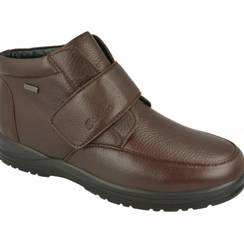 G Comfort Botines|Botin De En Piel Grabada Con Membrana Impermeable, Piso De Caucho Y Horma De Ancho Especial Con Planta Extraible