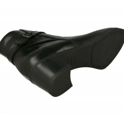PieSanto Botines|Botin De Con Hebilla Lateral Y Tacon De Suela De Base Ancha, Planta De Descanso Y Piso De Goma