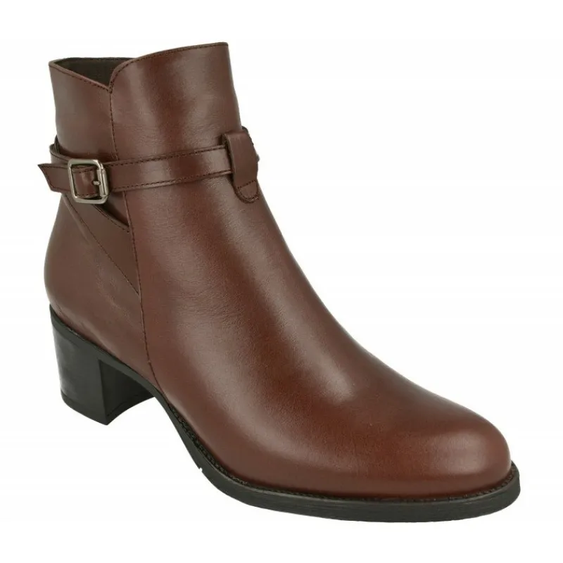 PieSanto Botines|Botin De Con Hebilla Lateral Y Tacon De Suela De Base Ancha, Planta De Descanso Y Piso De Goma