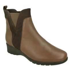 PieSanto Botines|Botin De De Pala Lisa Con Elastico Y Cremallera En Cana, Piso De Caucho Y Planta Anatomica Extraible