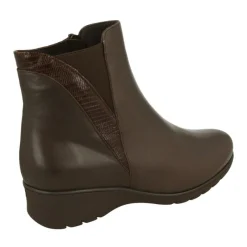 PieSanto Botines|Botin De En Piel Lisa Con Lateral Combinado, Piso De Cuna De Caucho Y Planta Extraible