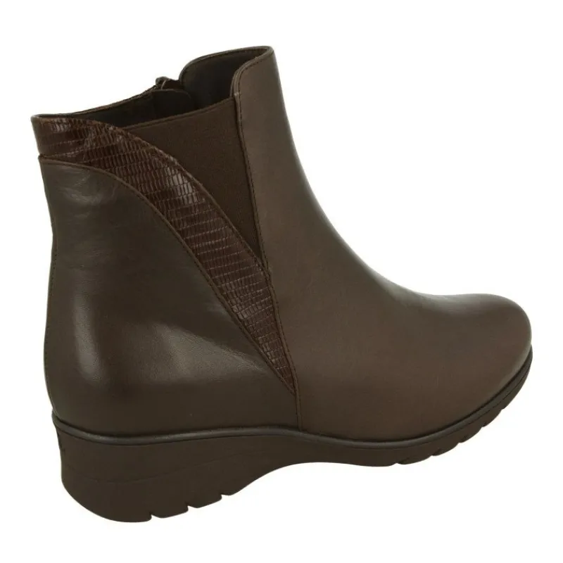 PieSanto Botines|Botin De En Piel Lisa Con Lateral Combinado, Piso De Cuna De Caucho Y Planta Extraible
