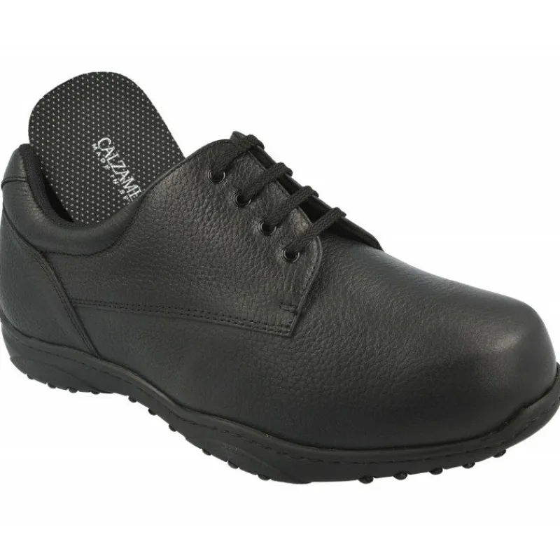 Calzamedi Cordones|Cordon De Pala Lisa Especial Pies Diabeticos, Extra Ancho 14, Plantilla Movible. Negro