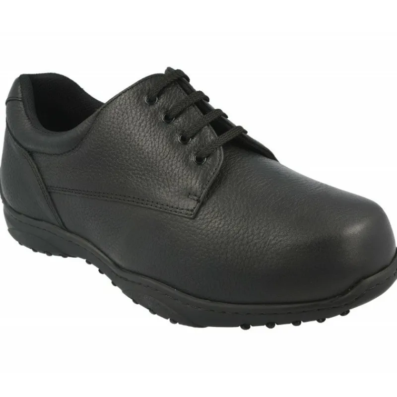 Calzamedi Cordones|Cordon De Pala Lisa Especial Pies Diabeticos, Extra Ancho 14, Plantilla Movible. Negro