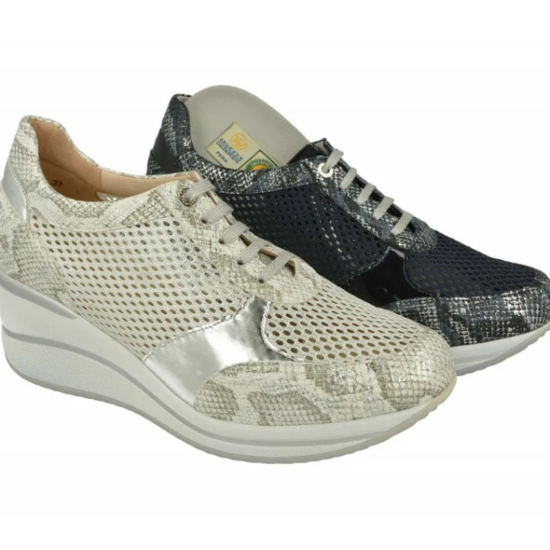 Drucker Calzapedic Cordones|Cordon De Drucker Picado Deportivo En Piel Combinada Y Cuna Alta Con Planta De Descanso Extraible