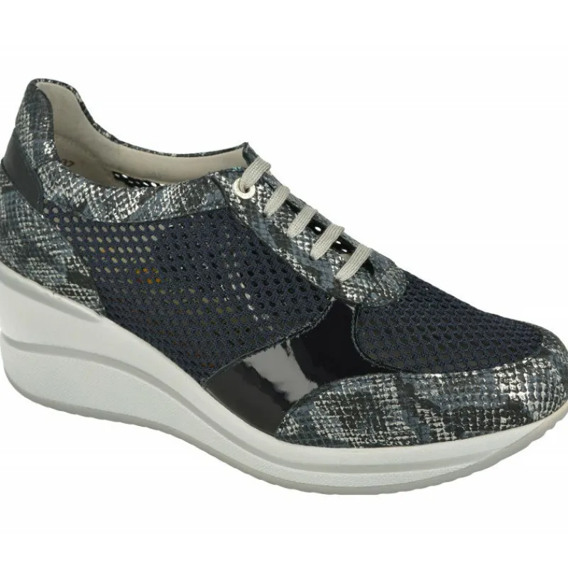 Drucker Calzapedic Cordones|Cordon De Drucker Picado Deportivo En Piel Combinada Y Cuna Alta Con Planta De Descanso Extraible