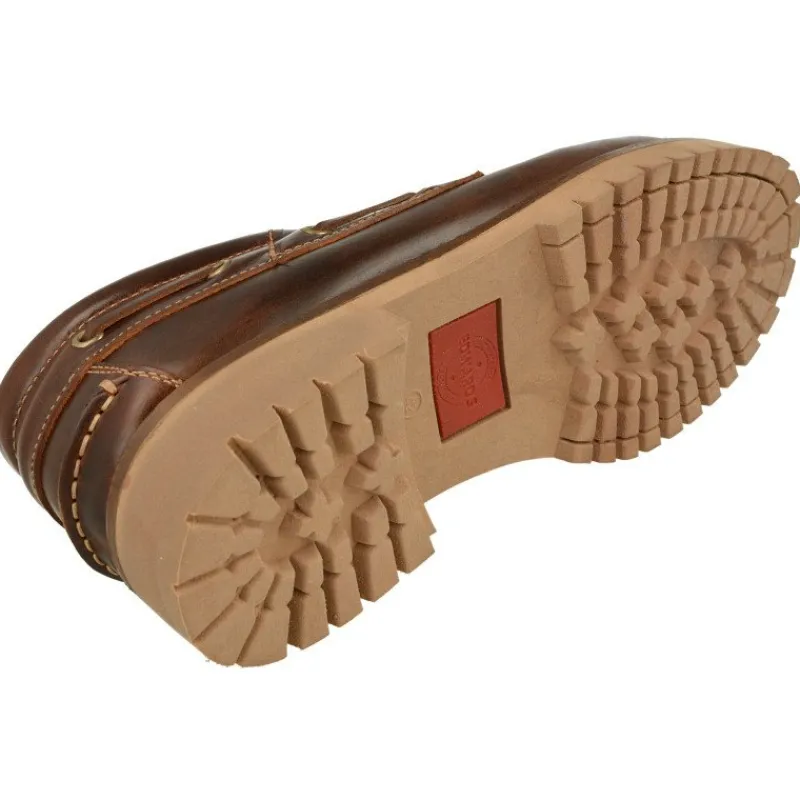 EDWARD'S Zapatos De Vestir|Cordon De Edwards Nautico En Piel Vacuna Con Piso De Goma Contrastada Marron
