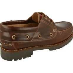 EDWARD'S Zapatos Comodos Para Trabajar|Cordon De Edwards Nautico En Piel Vacuna Con Piso De Goma Lligera Y Flexible Marron