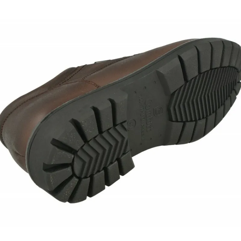 G Comfort Zapatos Comodos Para Trabajar|Cordon De De Pala Lisa En Piel Engrasada Con Membrana Impermeable Y Piso De Caucho Con Planta De Descanso Extraible