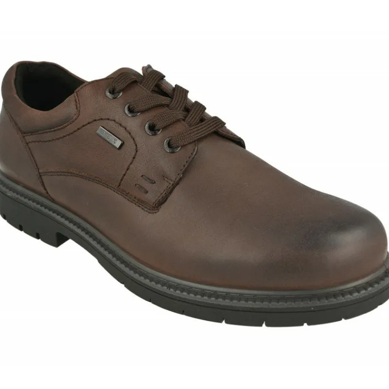 G Comfort Zapatos Comodos Para Trabajar|Cordon De De Pala Lisa En Piel Engrasada Con Membrana Impermeable Y Piso De Caucho Con Planta De Descanso Extraible