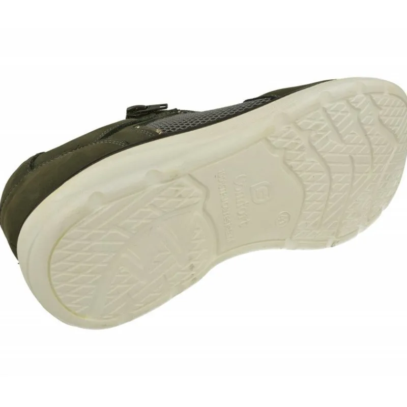 G Comfort Deportivos|Cordon De En Piel Combinada Con Rejilla Picada Y Ajuste Con Cremallera, Planta Extraible Y Piso De Poliuretano
