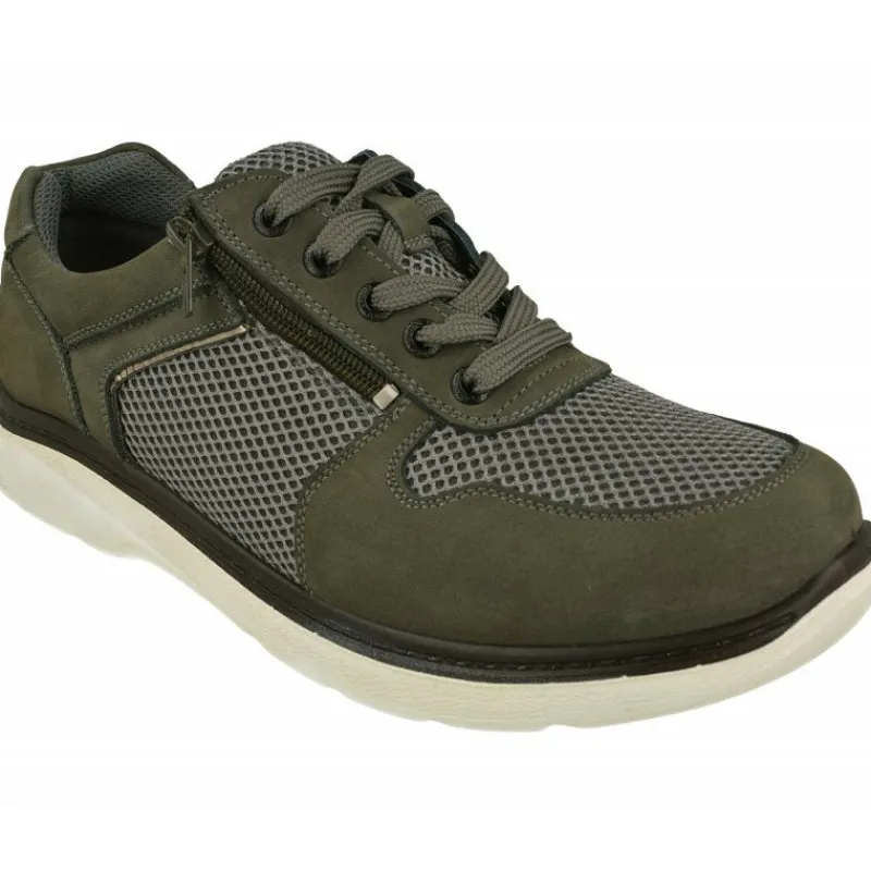 G Comfort Deportivos|Cordon De En Piel Combinada Con Rejilla Picada Y Ajuste Con Cremallera, Planta Extraible Y Piso De Poliuretano