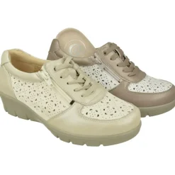 G Comfort Cordones|Cordon De Picado Con Cremallera Lateral Y Piel Combinada Con Cuna De Poliuretano