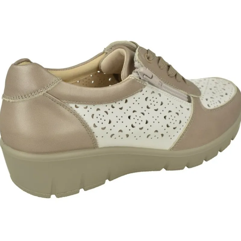 G Comfort Cordones|Cordon De Picado Con Cremallera Lateral Y Piel Combinada Con Cuna De Poliuretano