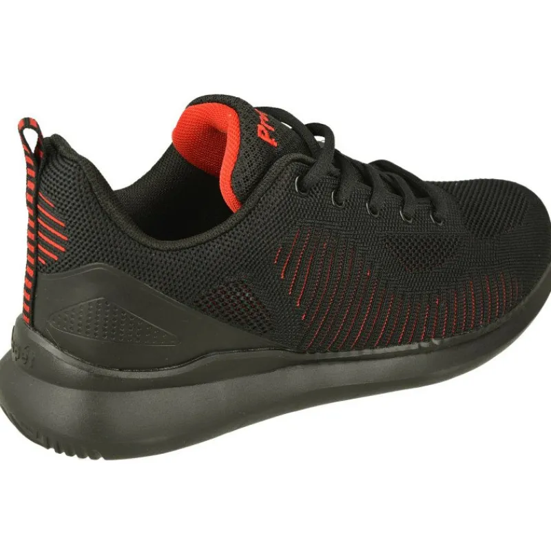 Propet Deportivos|Cordon De Deportivo Combinado En Lona Rejilla Con Vivo Contrastado Rojo Y Suela De Gran Comfort Y Flexibilidad. Negro