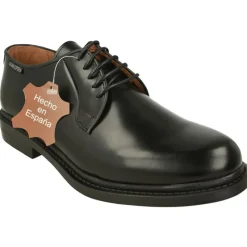 SNIPE Zapatos Comodos Para Trabajar|Cordon De En Pala Lisa Y Piel Vacuna Florentick, Elegante Y Con Piso De Goma De Pisada Confortable Negro