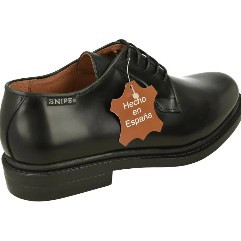 SNIPE Zapatos Comodos Para Trabajar|Cordon De En Pala Lisa Y Piel Vacuna Florentick, Elegante Y Con Piso De Goma De Pisada Confortable Negro