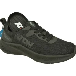 Fluchos Deportivos|Cordon Elastico De De Tejido Elastico Y Repele El Agua, Piso Ligero De Poliuretano Y Planta De Descanso Movible Negro