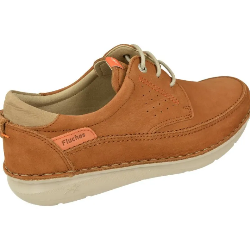 Fluchos Zapatos Ancho Especial|Cordopn De Con Pespunte En Pala Y Piel De Nobuck Transpirable. Planta Anatomica Extraible Y Piso De Poliuretano