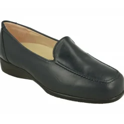 Calzamedi Mocasines|Mocasin De Con Bordon En Pala Y Planta Extraible De Descanso, Piso De Caucho Y Horma De Ancho Especial