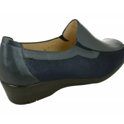 Drucker Calzapedic Mocasines|Mocasin De Drucker Con Elasticos En Pala Y Piel Combinada Tonos Con Planta De Descanso Extraible Y Suela De Amortiguacion