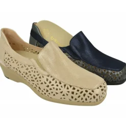 Drucker Calzapedic Mocasines|Mocasin De Drucker Picado Con Pala Contrastada, Planta De Descanso Extraible Y Piso De Poliuretano